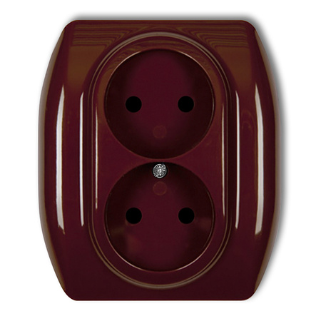 KARLIK TREND 4GP-2p Gniazdo podwójne bez uziemienia 2x2P (przesłony torów prądowych)