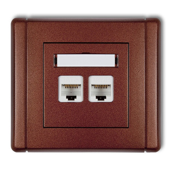 KARLIK FLEXI 9FGK-2   Gniazdo komputerowe podwójne 2xRJ45