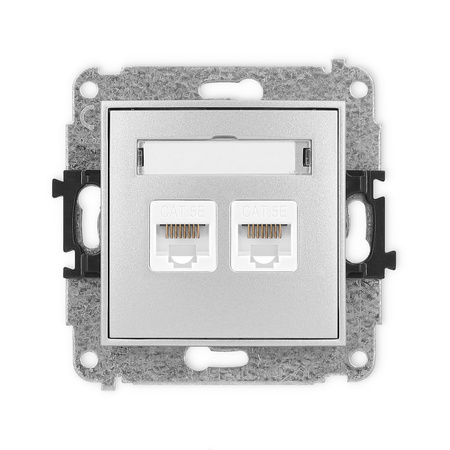 KARLIK MINI 7MGK-2  Gniazdo komputerowe podwójne 2xRJ45