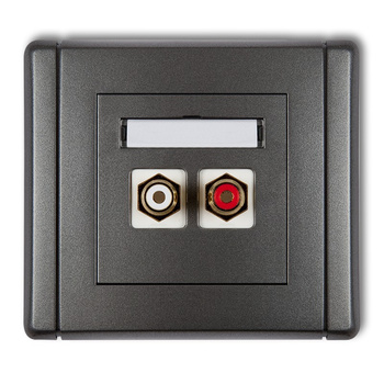 KARLIK FLEXI 11FGRCA-2  Gniazdo podwójne RCA (typu cinch - biały i czerwony