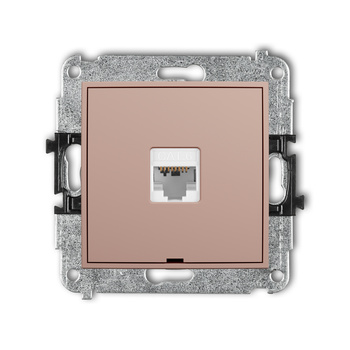 KARLIK ICON 62IGKBO-3 Mechanizm gniazda komputerowego pojedynczego 1xRJ45, kat. 6, 8-stykowy, bez pola opisowego