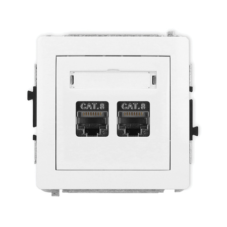 KARLIK DECO 25DGK-12  Gniazdo komputerowe podwójne 2xRJ45