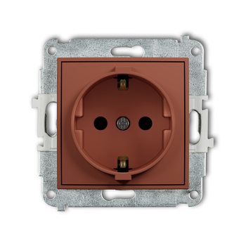 KARLIK MINI 63MGP-1sp Mechanizm gniazda pojedynczego z uziemieniem SCHUKO 2P+Z (przesłony torów prądowych)
