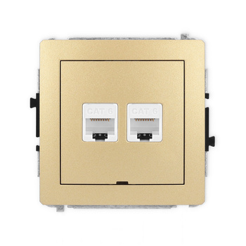 KARLIK DECO 29DGKBO-4  Gniazdo komputerowe podwójne 2xRJ45