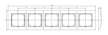 OSPEL IMPRESJA R-5Y/18 Ramka pięciokrotna srebro