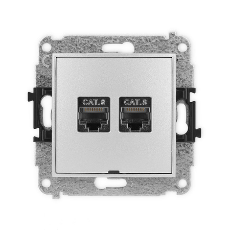 KARLIK MINI 7MGKBO-12  Gniazdo komputerowe podwójne 2xRJ45