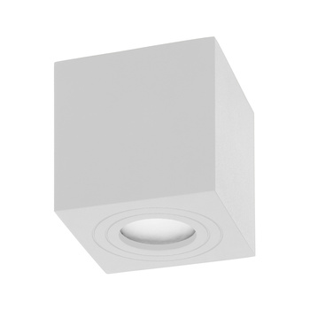 MEGY DLS GU10 downlight max 50W, IP54, kwadrat, biały, aluminium