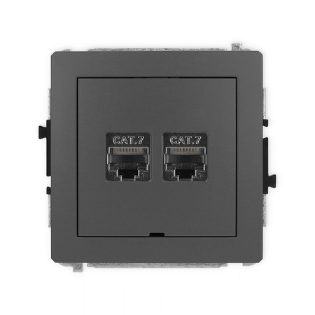 KARLIK DECO 28DGKBO-10  Gniazdo komputerowe podwójne 2xRJ45