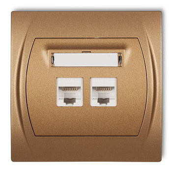 KARLIK LOGO 8LGK-2   Gniazdo komputerowe podwójne 1xRJ45