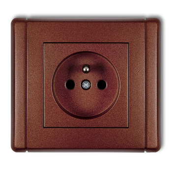 KARLIK FLEXI 9FGP-1zp  Gniazdo pojedyncze z uziemieniem 2P+Z (przesłony torów prądowych)