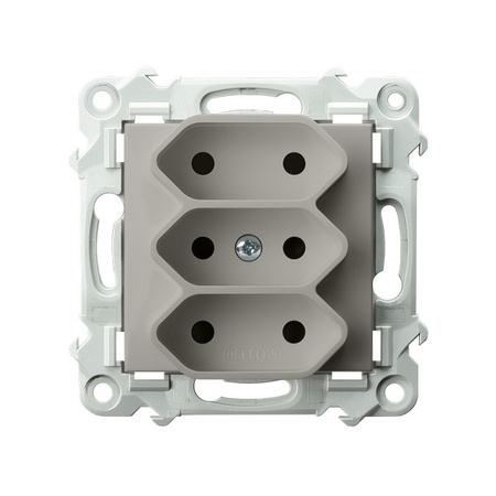 OSPEL SZAFIR GP-3Z/m/83 Gniazdo potrójne EURO beż