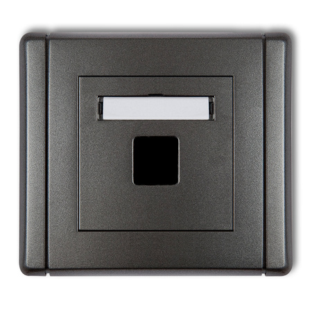 KARLIK FLEXI 11FGM-1P  Gniazdo multimedialne pojedyncze bez modułu (standard Keystone)