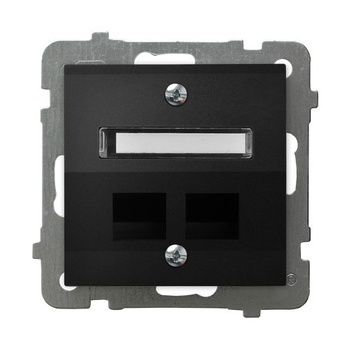 Ospel as GPK-2GS/p/33 Obudowa gniazda podwójnego typu Keystone skośna