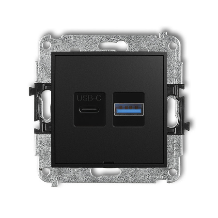 KARLIK MINI 12MCUSBBO-8  Ładowarka USB podwójna  USB C + USB A
