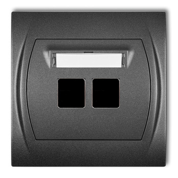 KARLIK LOGO 11LGM-2P  Gniazdo multimedialne podwójne bez modułu (standard Keystone)