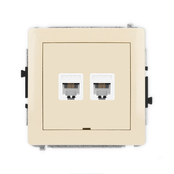 KARLIK DECO 1DGTBO-2  Gniazdo telefoniczne podwójne  2xRJ11