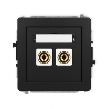 KARLIK DECO 12DGG-3  Gniazdo głośnikowe pojedyńcze (typu banan - czerwony i czarny