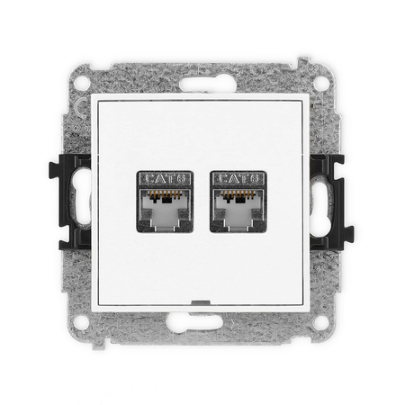 KARLIK ICON IGKBO-6 Gniazdo komputerowe podwójne 2xRJ45