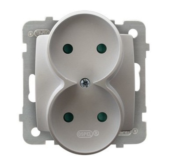 OSPEL KARO GP-2SRP/m/43 Gniazdo podwójne z przesłonami torów, moduł