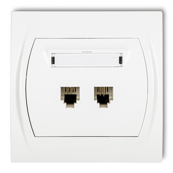 KARLIK LOGO LGT-2  Gniazdo telefoniczne podwójne 2xRJ11