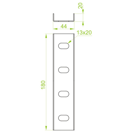 BAKS LC40H20 Łącznik ceownika konstrukcji tras kablowych 660500