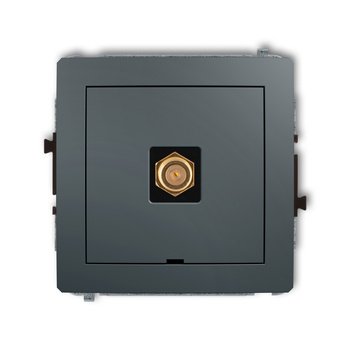 KARLIK DECO 28DGFBO-1.1  Gniazdo antenowe pojedyńcze  typu F (SAT) pozłacany