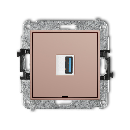 KARLIK ICON 62IGUSBBO-5 Mechanizm gniazda pojedynczego USB A-A 3.0, bez pola opisowego