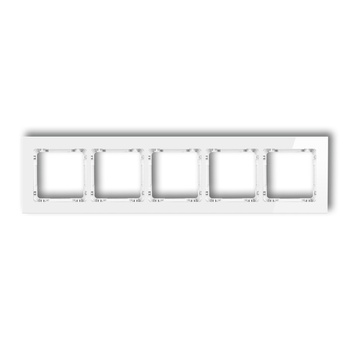 KARLIK DECO 0-0-DRG-5 Ramka uniwersalna pięciokrotna - szkło (ramka: biała; spód: biały)