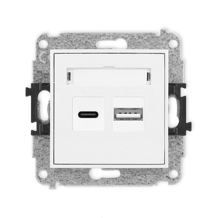 KARLIK MINI MCUSB-8  Ładowarka USB podwójna  USB C + USB A