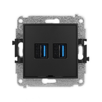 KARLIK MINI 12MGUSBBO-6  Gniazdo podwójne 2xUSB A-A 3.0