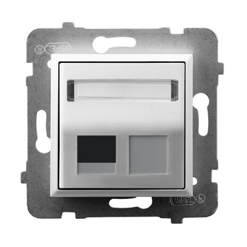 Ospel aria GPK-1US/p/00 Obudowa gniazda pojedynczego typu Keystone skośna
