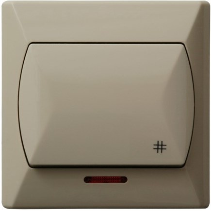 OSPEL AKCENT ŁP-4AS/01 Łącznik krzyżowy z podświetleniem beż