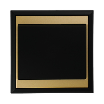 Łącznik p/t jednobiegunowy Luna, 10A, 250V, WP-1L, czarny/złoty