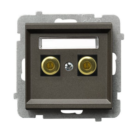 OSPEL SONATA GGN-1R/m/40 Gniazdo głośnikowe pojedyncze czekoladowy