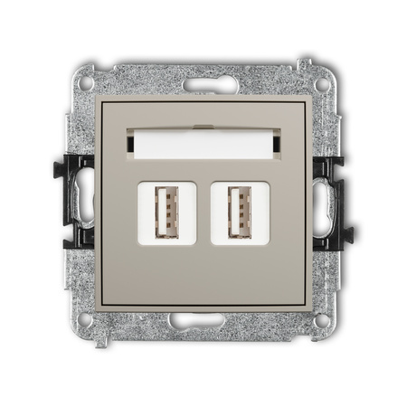 KARLIK MINI 60MGUSB-2 Mechanizm gniazda podwójnego 2xUSB A-A 2.0