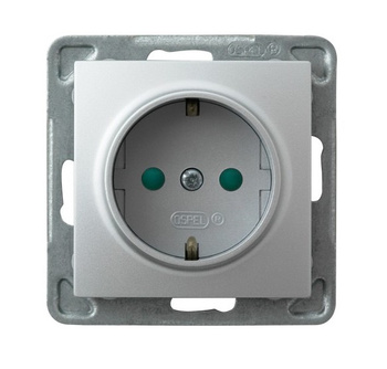 Ospel impresja GP-1YSP/m/18 Gniazdo pojedyncze schuko przesłony torów