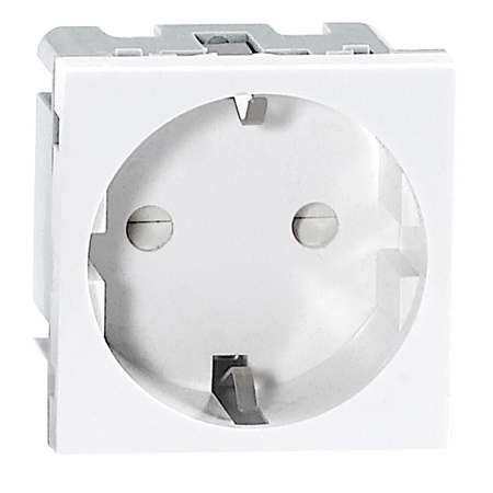 NOEN GS, gniazdo modułowe 45x45mm 1x2P+Z, typ F schuko, 16A 250V, białe