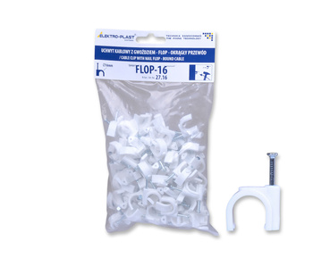 Uchwyt flop-16 fi16 mm kablowy okrągły 100 szt