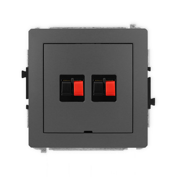 KARLIK DECO 28DGGBO-2  Gniazdo głośnikowe podwójne