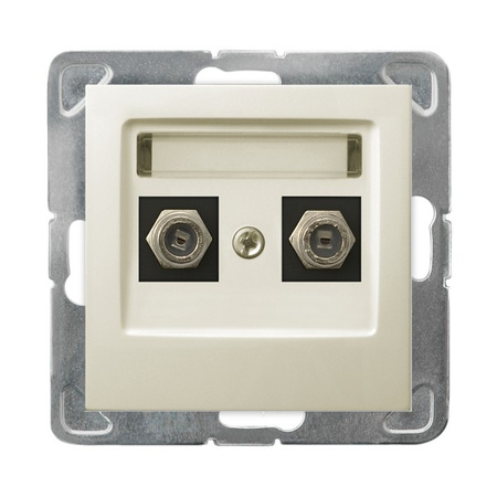 OSPEL IMPRESJA GPA-2YF/m/27 Gniazdo antenowe typu F podwójne