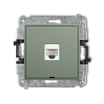 KARLIK MINI 61MGKBO-7 Mechanizm gniazda komputerowego pojedynczego 1xRJ45, kat. 6A, 8-stykowy, bez pola opisowego