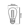 ŻARÓWKA E27 LED FILAME 1W UWW AMBER ST45 4748