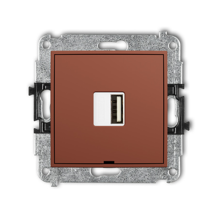KARLIK MINI 63MCUSBBO-3 Mechanizm ładowarki USB pojedynczej USB A, 10W max., 5V, 2A, bez pola opisowego