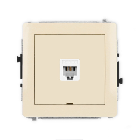 KARLIK DECO 1DGTBO-1 Gniazdo telefoniczne pojedyńcze 1xRJ11