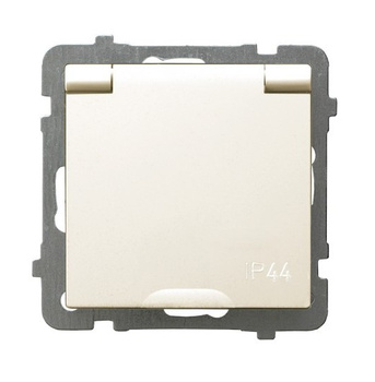 OSPEL AS GPH-1GZ/m/27/w Gniazdo bryzgoszczelne z/u IP-44 ecru