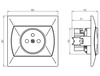OSPEL AKCENT GP-1AZ/01 Gniazdo pojedyncze z uziemieniem beż