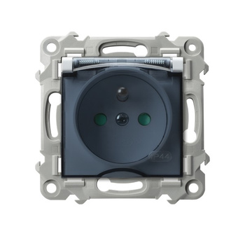 OSPEL SZAFIR GPH-1ZZP/m/00/d Gniazdo bryzgoszczelne z/u IP-44 przesłony