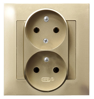 Ospel impresja GP-2YC/28 Gniazdo podwójne z/u niezamienność faz złoto