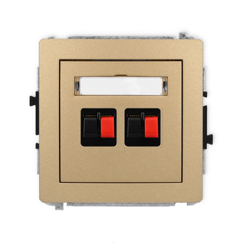 KARLIK DECO 8DGG-2  Gniazdo głośnikowe podwójne