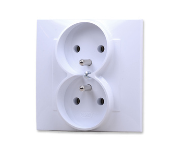 OSPEL SZAFIR GP-2ZZ/00 Gniazdo podwójne z uziemieniem kompletne z ramką